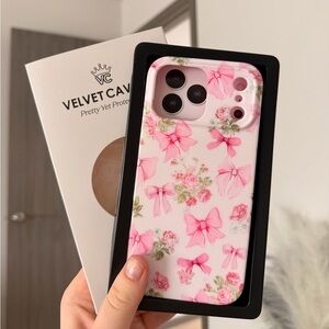 Velvet Caviar Posie Pink Bow IPhone 17 Pro Max Case